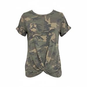 First Love Camo T-Shirt Women’s Soft Stretch Short Sleeve Camouflage Tee Size M